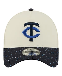 New Era Men's Cream Minnesota Twins Speckle A-Frame 9FORTY Adjustable Hat