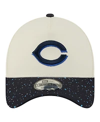 New Era Men's Cream Cincinnati Reds Speckle A-Frame 9FORTY Adjustable Hat