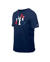New Era Men's Navy New York Yankees Dominican Republic Flag Logo T-Shirt