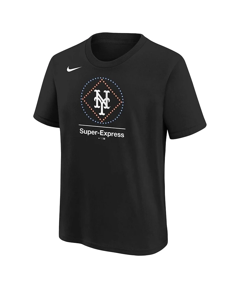 Nike Big Boys and Girls Black New York Mets Local T-Shirt