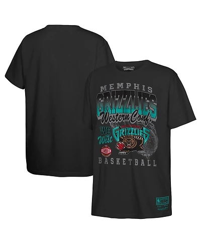 Mitchell & Ness Big Boys and Girls Black Memphis Grizzlies 2025 Nba Playoffs Retro Monumental T-Shirt