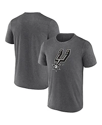 Fanatics Men's Heather Charcoal San Antonio Spurs Iconic Overtime T-Shirt
