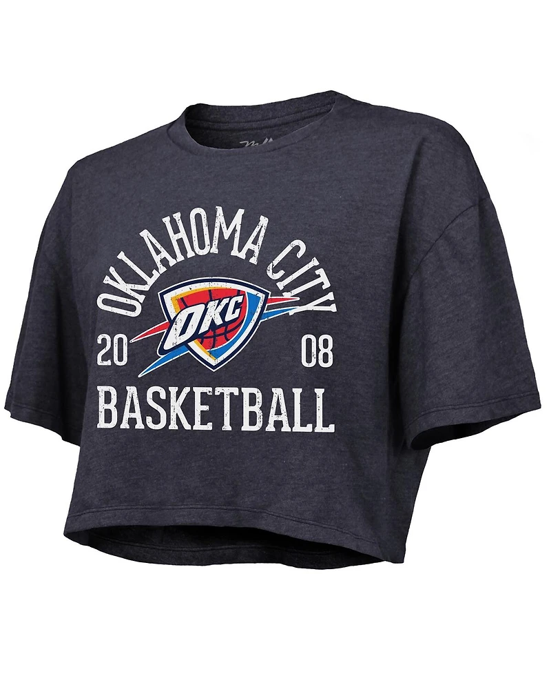 Majestic Women's Navy Oklahoma City Thunder Boxy Crop Top