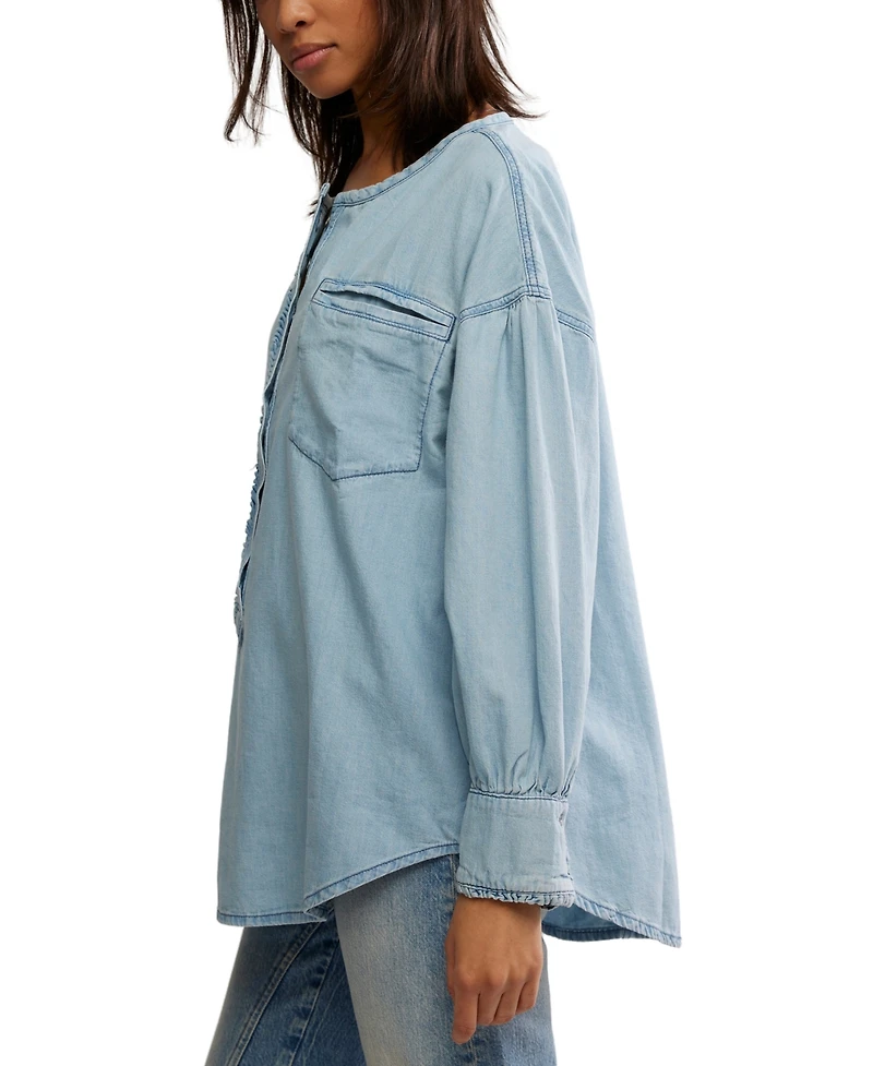 Free People Women's Denim Dreaming Pullover