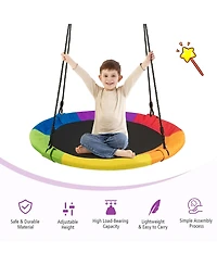 Gymax 40'' 770 lbs Flying Saucer Tree Swing Kids Gift w/ 2 Tree Hanging Straps