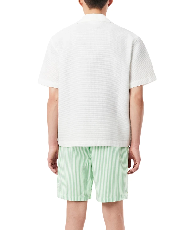 Lacoste Men's Loungewear Striped Pajama Shorts