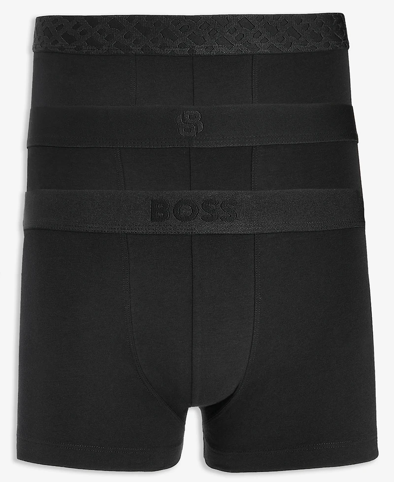 Boss by Hugo Men's 3-Pack Logo Trunks