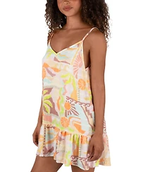 Hurley Juniors' Vacay Dreams V-Neck Mini Cover-Up Dress