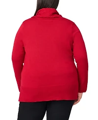 Melissa Paige Plus Size Ribbed-Hem Cowl-Neck Sweater