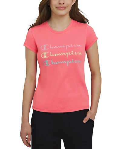 Champion Big Girls Short-Sleeve Logo Graphic T-Shirt