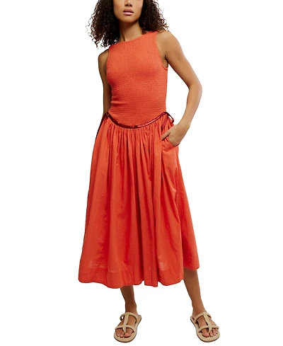Free People Women's Nightingale Smocked Midi Dress