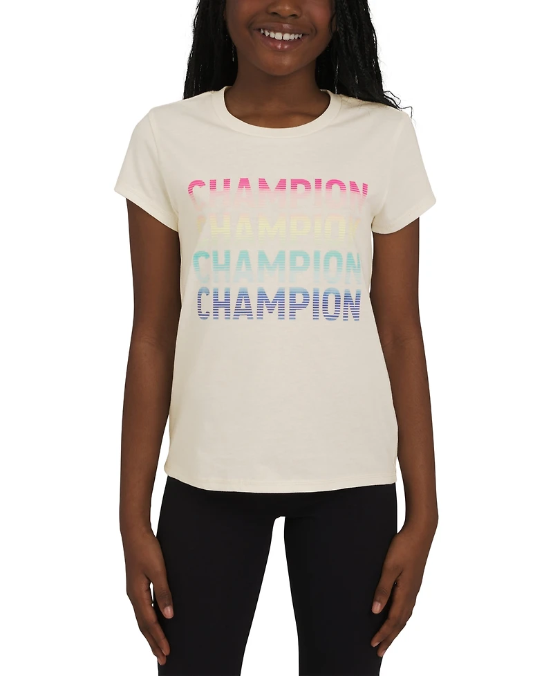 Champion Big Girls Short-Sleeve Logo Graphic T-Shirt