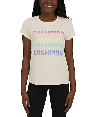 Champion Big Girls Short-Sleeve Logo Graphic T-Shirt