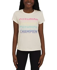 Champion Big Girls Short-Sleeve Logo Graphic T-Shirt