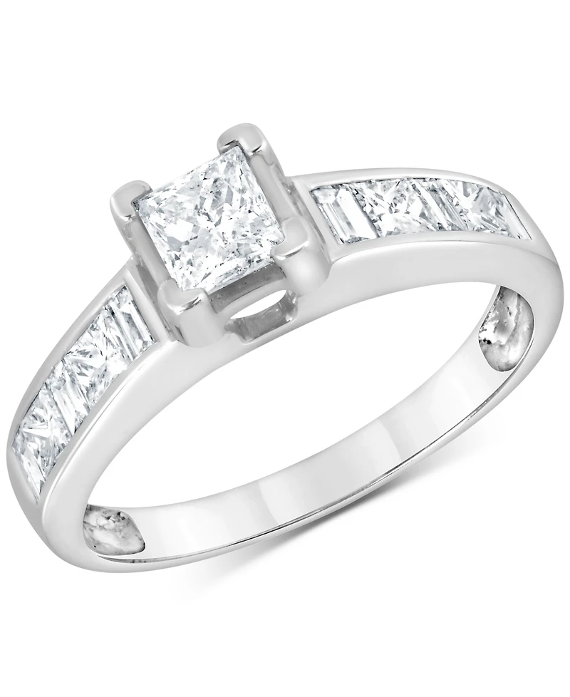 Diamond Princess-Cut Engagement Ring (1 ct. t.w.) in 14k White Gold