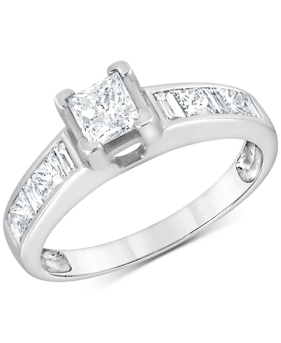 Diamond Princess-Cut Engagement Ring (1 ct. t.w.) in 14k White Gold