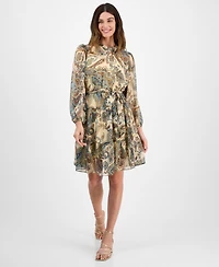 julia jordan Women's Paisley-Print Fit & Flare Dress