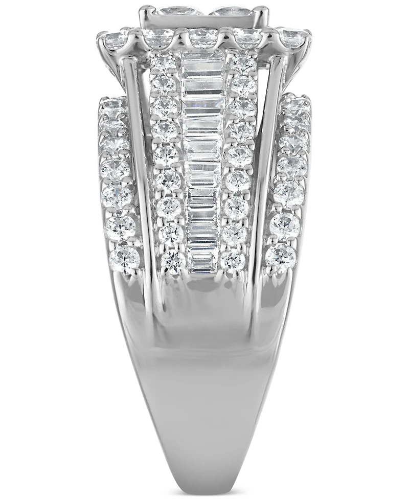 Diamond Quad Halo Engagement Ring (3 ct. t.w.) in 14k White Gold