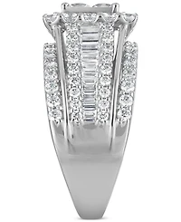 Diamond Quad Halo Engagement Ring (3 ct. t.w.) in 14k White Gold