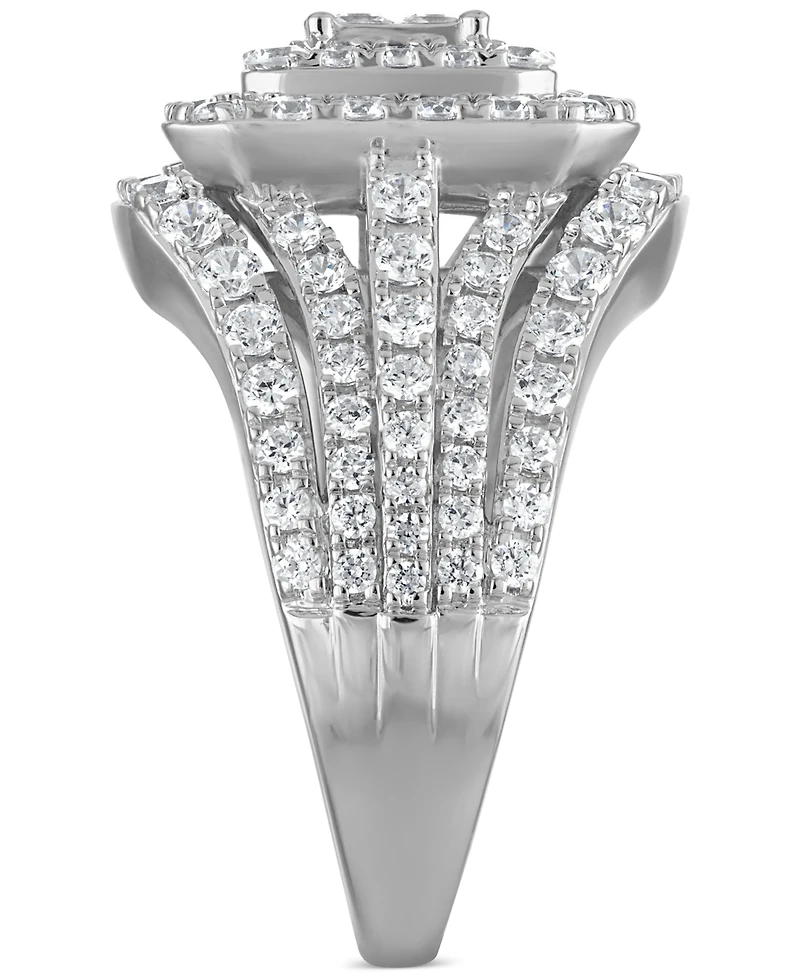 Diamond Princess Quad Halo Cluster Engagement Ring (2-1/4 ct. t.w.) in 14k White Gold
