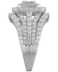Diamond Princess Quad Halo Cluster Engagement Ring (2-1/4 ct. t.w.) in 14k White Gold