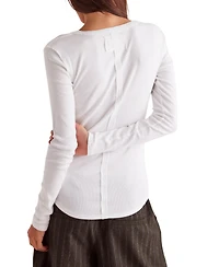 Free People Women's Long-Sleeve Henley Top