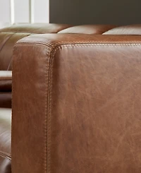 Flexsteel Austin 84" Chestnut Leather Power Reclining Loveseat with Console