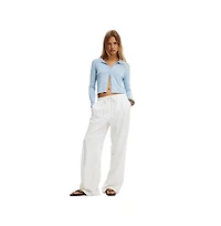 Cotton ONWomen's Knit Button Polo Long Sleeve
