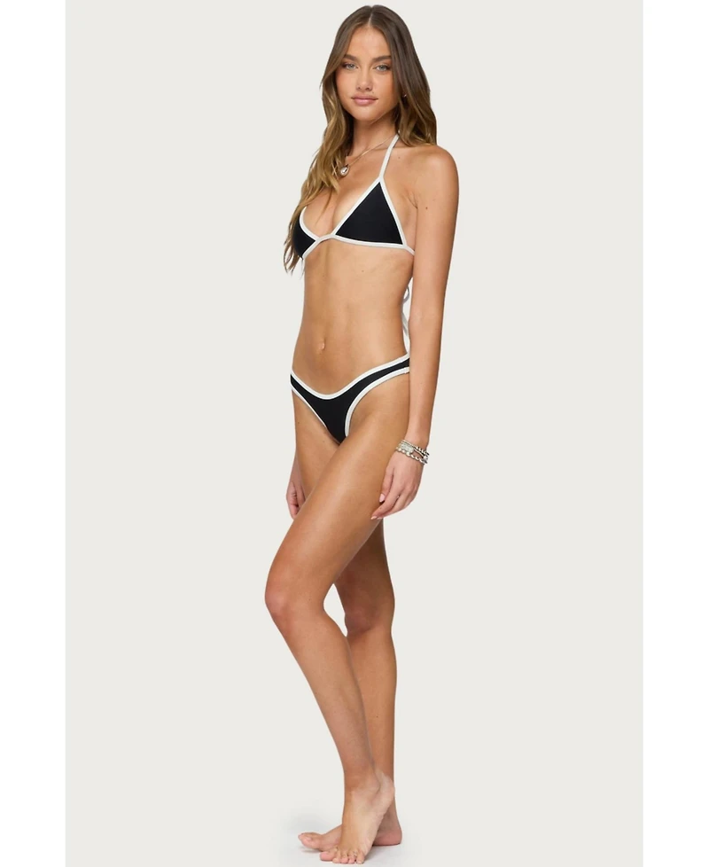 Edikted Women's Dina Contrast Bikini Bottom