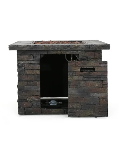 Flynama 35" Square Mgo Fire Pit - 40000 Btu.