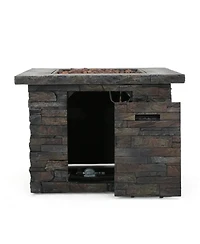 Flynama 35" Square Mgo Fire Pit - 40000 Btu.