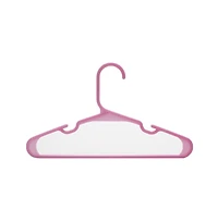 SereneLife 40 Pcs. Non-Slip Plastic Kids Hangers - Durable and Space-Saving Closet Organizers for Infants, Toddlers, and Kids' Clothing (Pink)