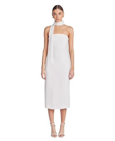 endless rose Women's Choker Tie Midi Dress