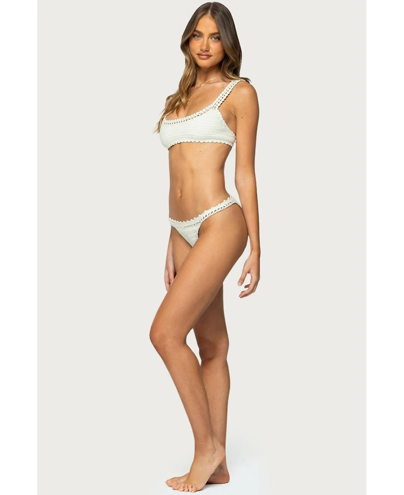 Edikted Women's Enzo Crochet Bralette Bikini Top