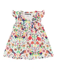 Mixed Up Clothing Baby Girls Vestito Dress Set - Animal Arabesque