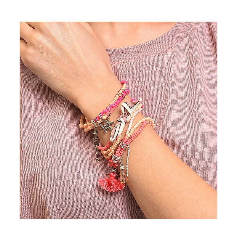 Sohi Women's Snowflake Multi-Layer Bracelet