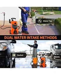 Sugift 4800 Psi 3.2 Gpm Cold Water Electric Pressure Washer with 4 Quick-Connect Nozzles