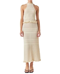 endless rose Women's Knit Pointelle Racerback Top