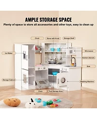 Slickblue Kids Kitchen Playset with 24 Piece Pretend Cooking Accessories for Imaginative Play