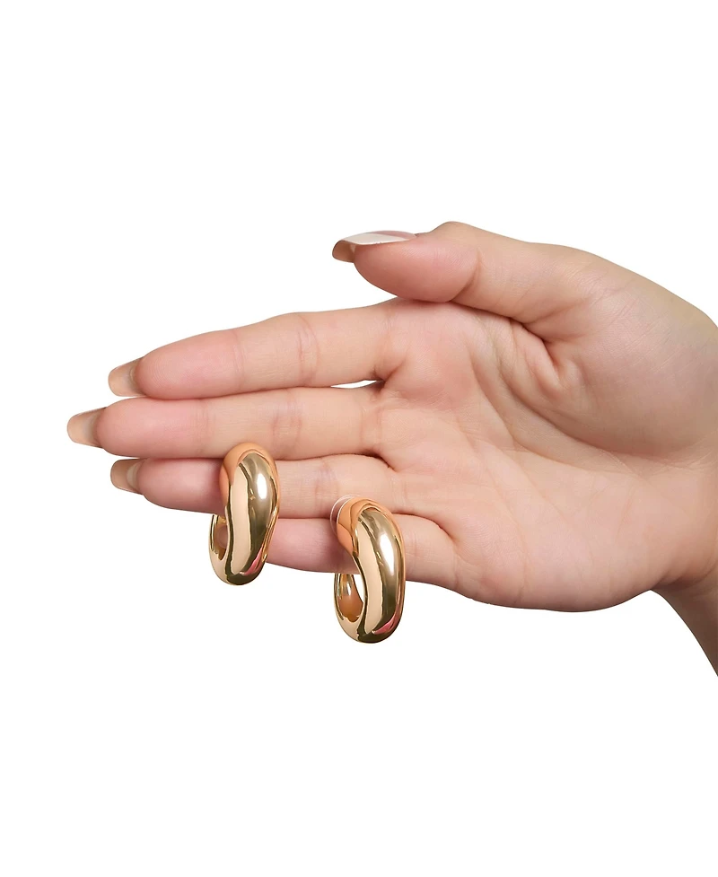 Bcbg Sculpted Gold-Tone Hoop Earrings