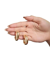 Bcbg Sculpted Gold-Tone Hoop Earrings