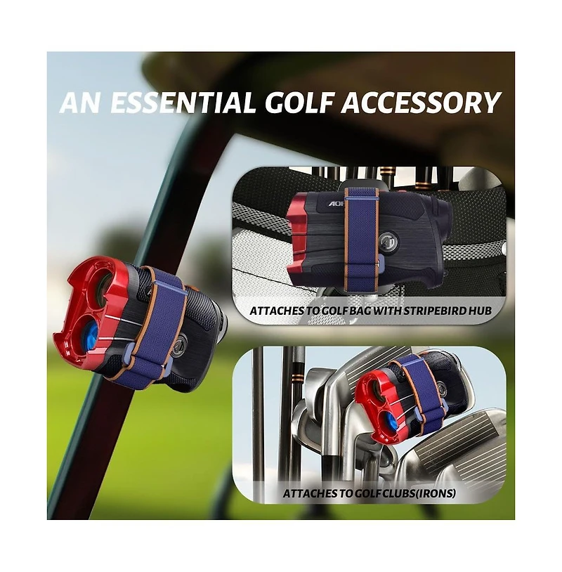 Aofar Magnetic Golf Rangefinder Holder Mount Strap, Strong Magnet, Adjustable Range Finder Mount/Holder/Strap/Band, Attaches to Golf Cart Rails/Frames