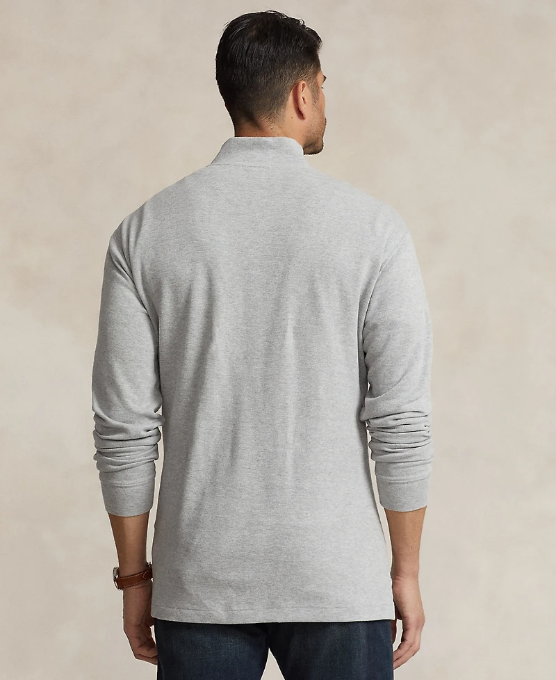 Polo Ralph Lauren Men's Big & Tall Estate-Rib Quarter-Zip Pullover Sweater