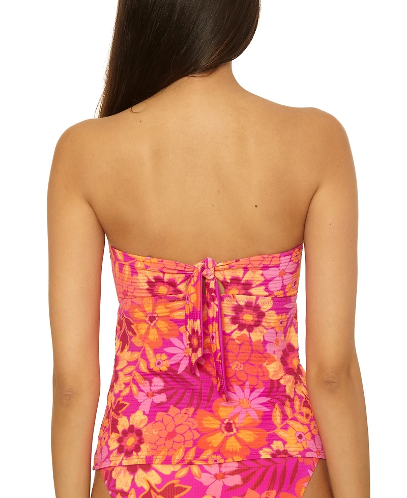 Becca Women's Copacabana Printed Bandeau Tankini Top