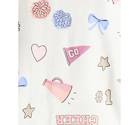 Carter's Toddler Girls Cotton Dream Squad Pajamas, 4 Piece Set