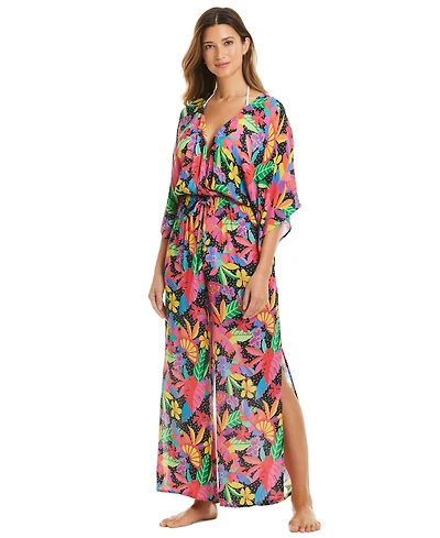 Bleu by Rod Beattie Women's Extra Bold Printed Cover-Up Jumpsuit