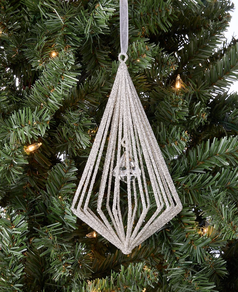 Holiday Lane Gilded Glamour Iron Glitter Drop Ornament, Macy's Exclusive