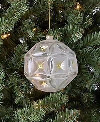 Holiday Lane Gilded Glamour Gold Molded Glass Ball Ornament, Macy's Exclusive