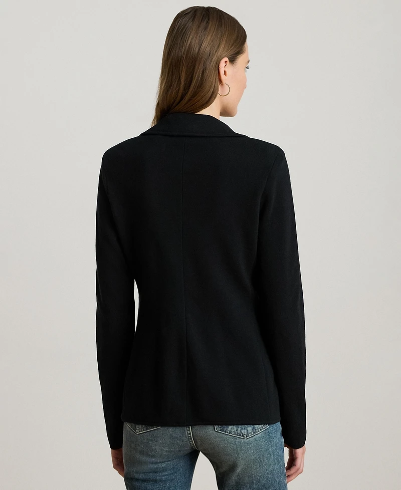 Lauren Ralph Women's Cotton-Blend Sweater Blazer