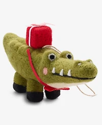 Holiday Lane Tiny Tidings Crocodile with Gift Ornament, Macy's Exclusive